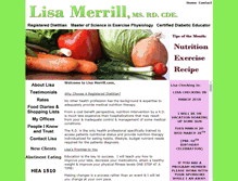 Tablet Screenshot of lisamerrill.com